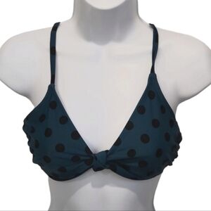 Xhilaration Polka Dot Criss Cross Back Bikini Top